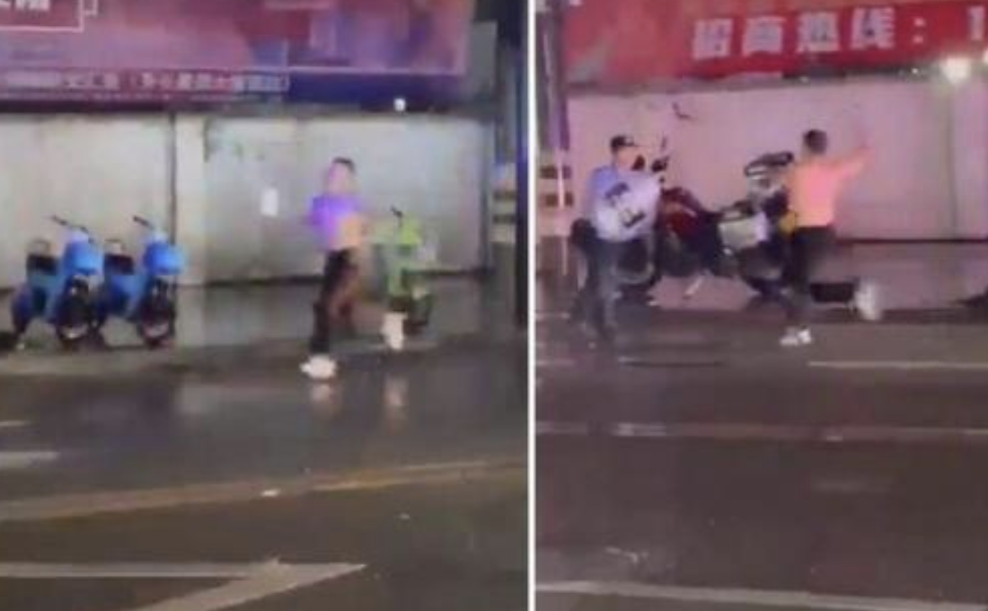 中国公安落荒而逃，影片曝光