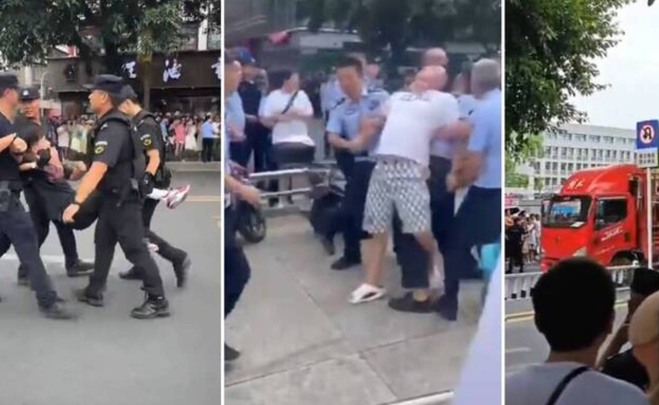 中国爆大规模抗议，武警抓群众上运猪车