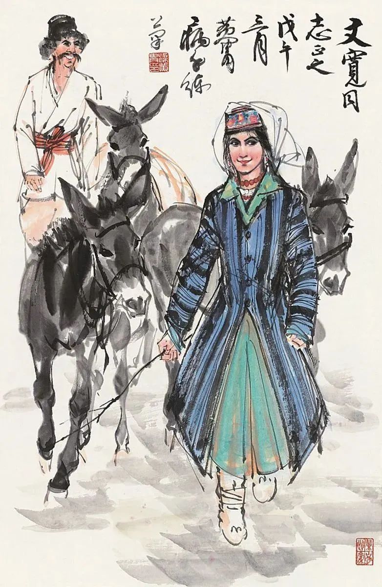 黄胄的画,美轮美奂美绝,唯之三绝 | 八阕
