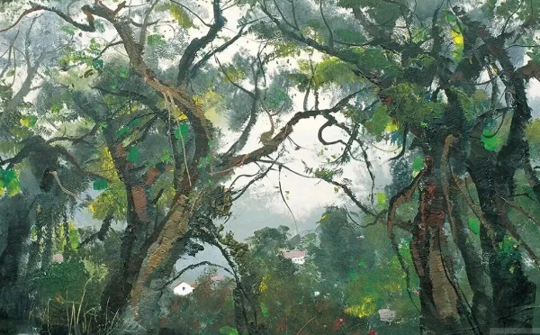 吴冠中的《鼓浪屿》独有的南国诗意