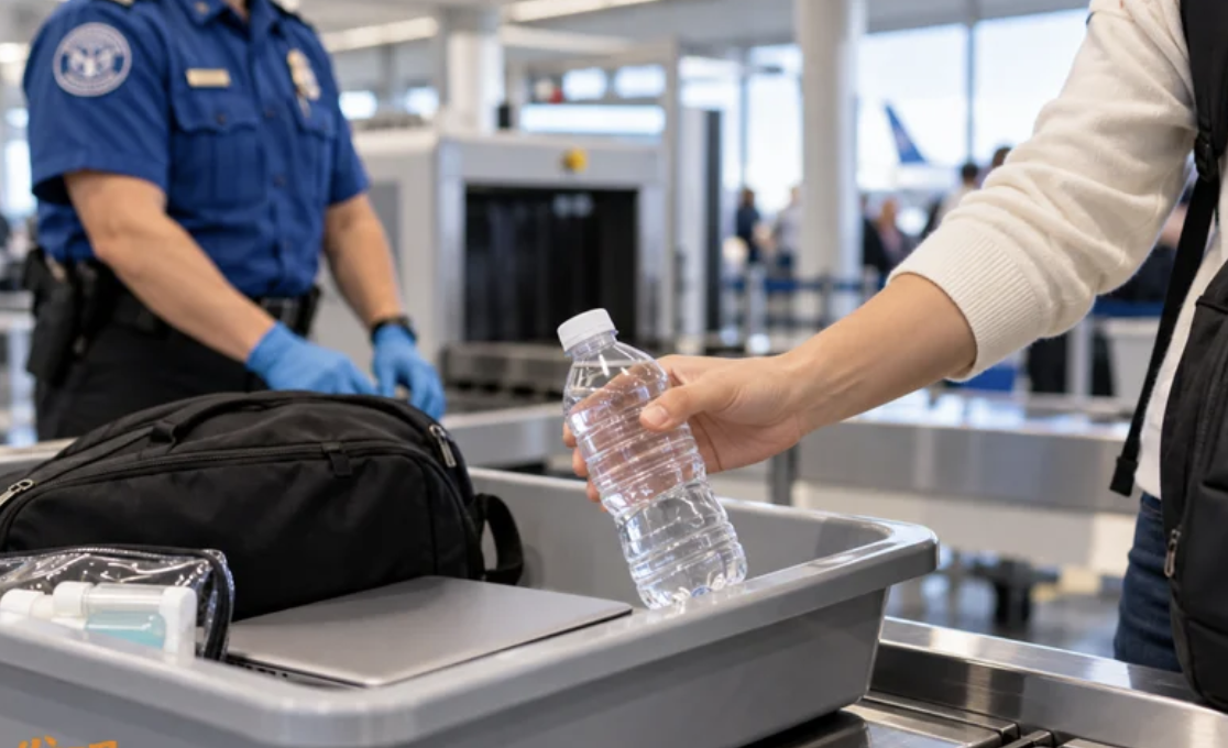部分旅客或可带整瓶水过安检