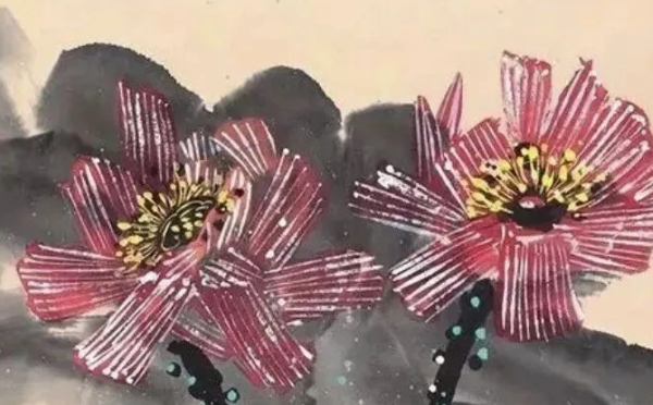 国画大师黄永玉的荷花