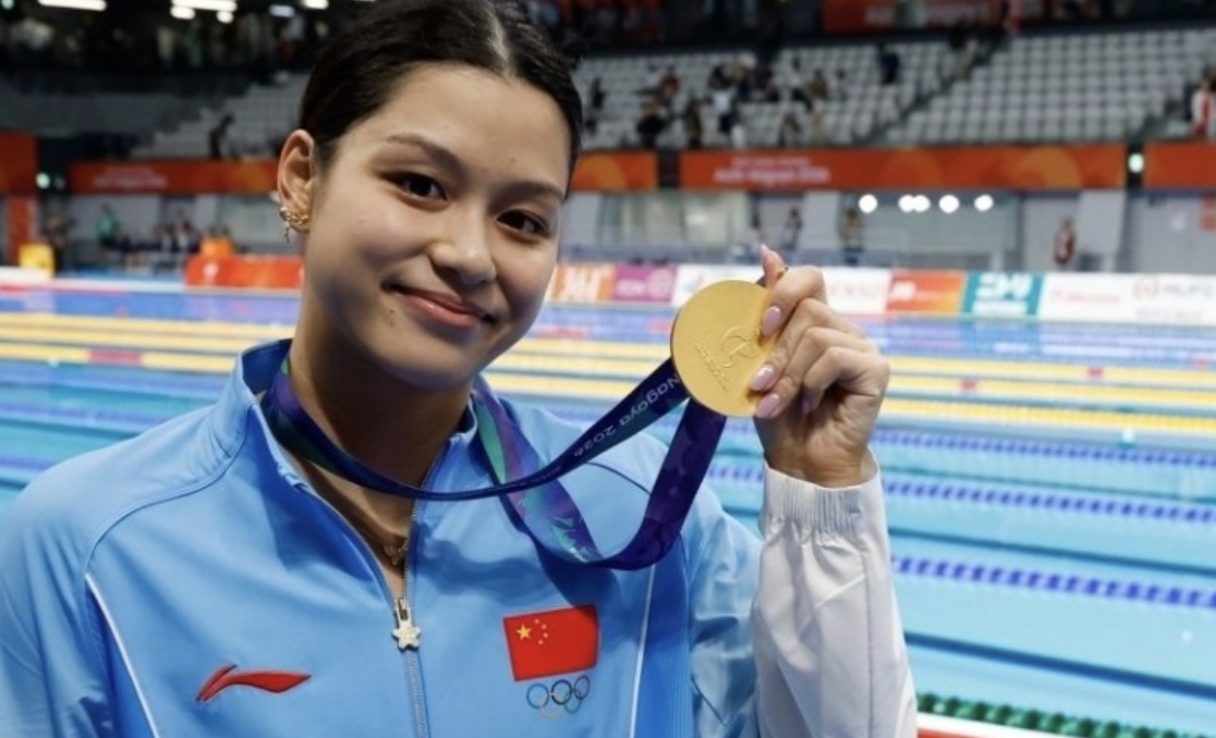 21岁游泳女神回应高颜值：纯正中国人